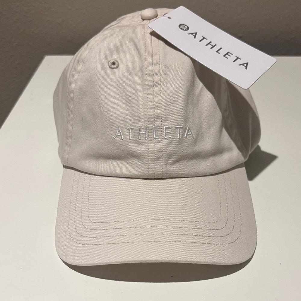 NWT Athleta Off-White/Beige Adjustable Ball Cap